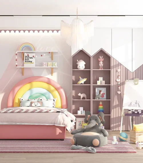 B65 Cute Rainbow Bed bedroom set