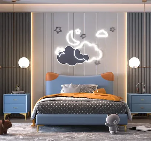 CK13 Blue Cute Bed bedroom set