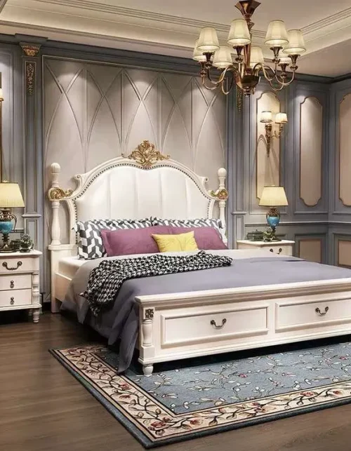 8811 Queen size 5 pieces French Style Luxury Bedroom Set