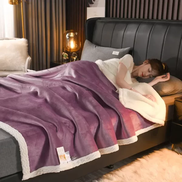 Micro Mink Blanket – Dark Purple
