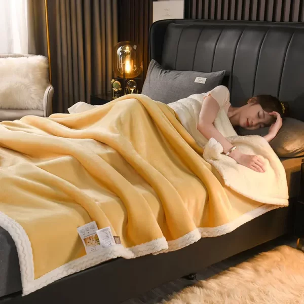 Micro Mink Blanket – Yellow